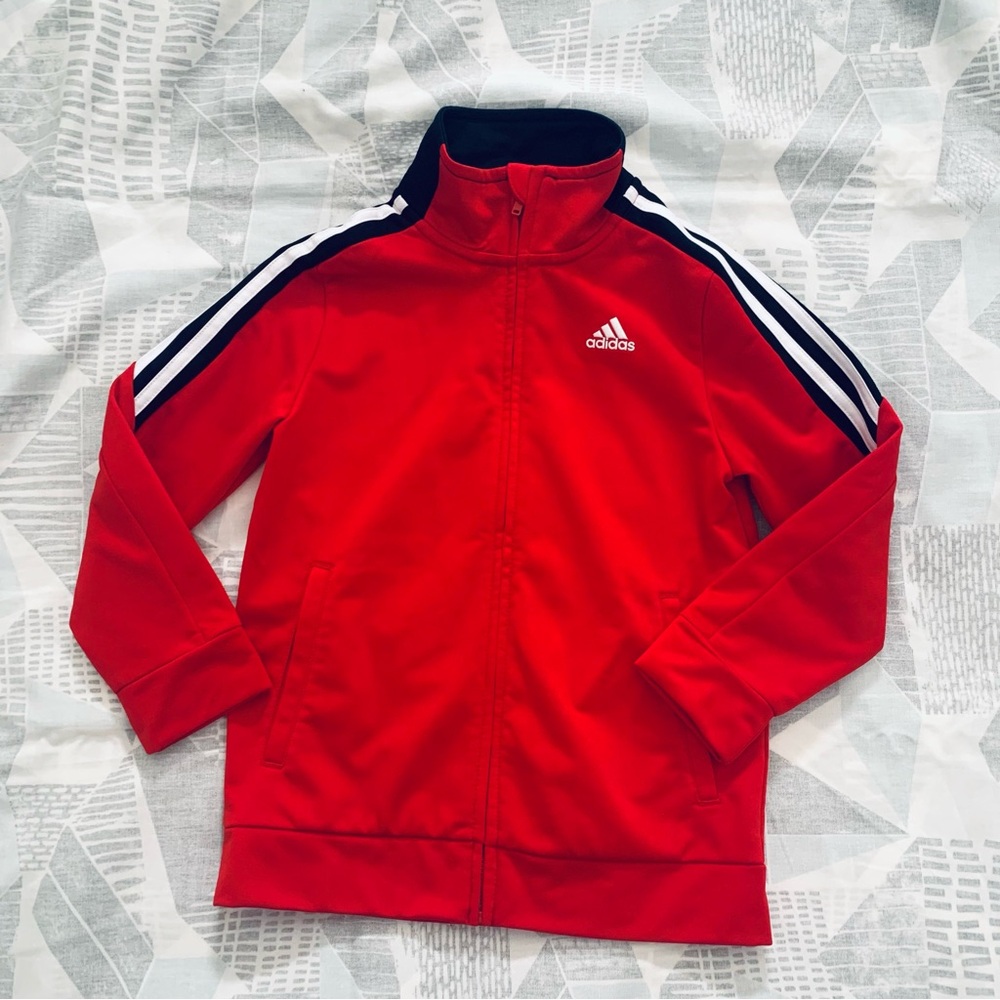 Red Black 3 stripes Track jacket